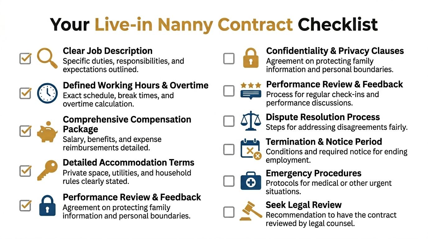 Live in Nanny Contract: A Guide for UK & US Families | Superstar Nannies Conclusion Your Contract Checklist and Next Steps